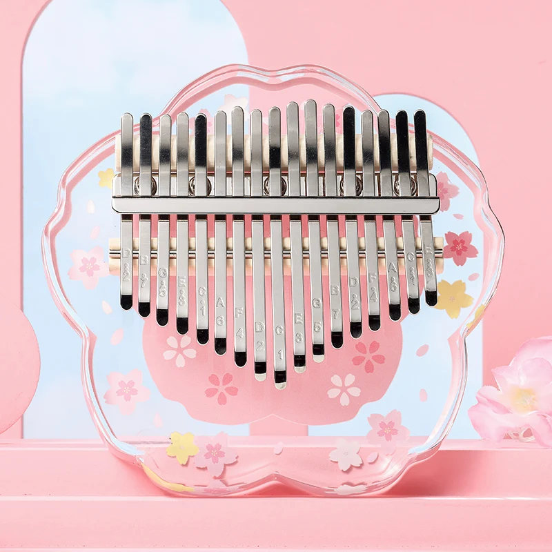 Kalimba Thumb Piano - Autentyczna kalimba kryształowa, pianino palcowe 17-tonowe/21-tonowe,