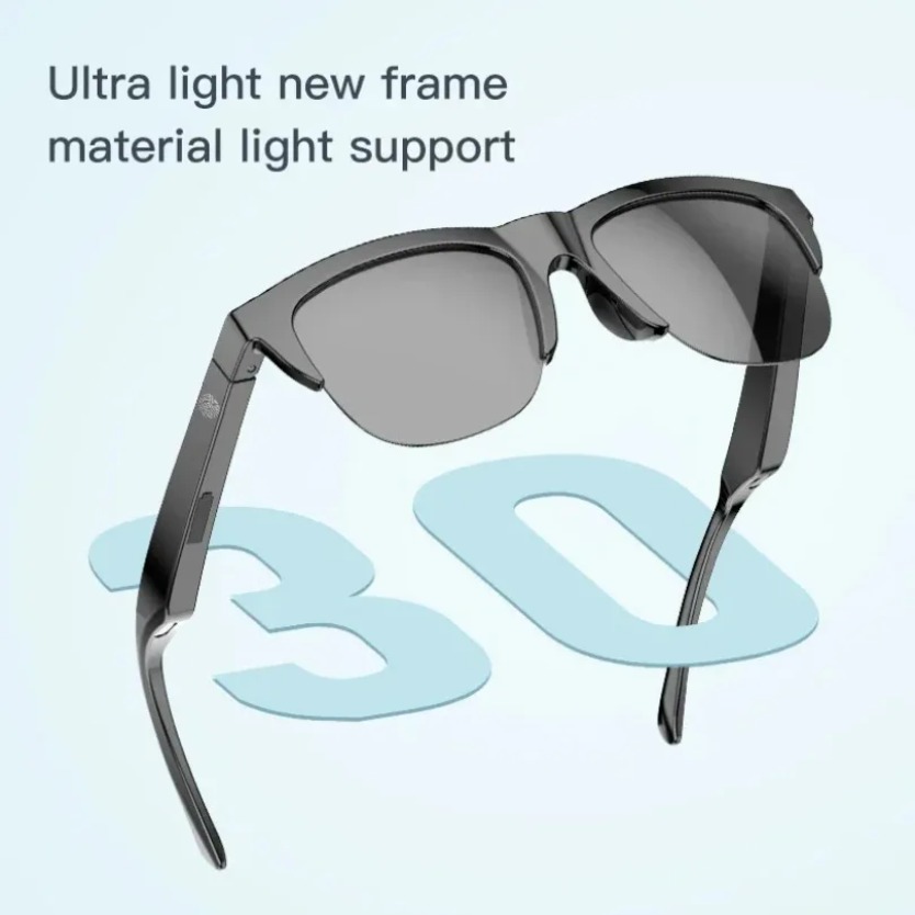 Audio Music Hifi - Okulary przeciwsłoneczne Bluetooth z otwartymi uszami,